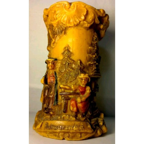 Johann Gunter Walldurn Baden Carved Wax Candle Germany Schwarzwald Mushroom 8" - Picture 15 of 16